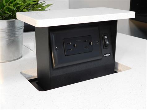 pop up electrical box|quartz countertop pop up outlet.